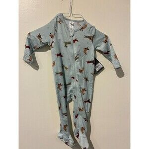 NWT Modern Moments Blue Snowflakes Sweater Dogs Sleeper - 6-9M